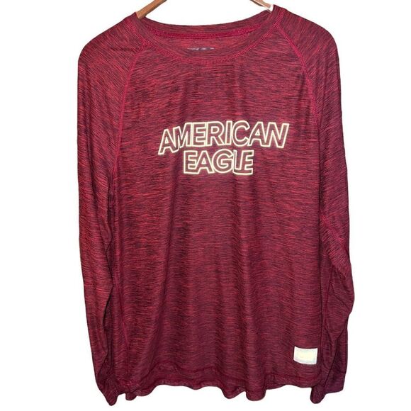 American Eagle Flex Red Long Sleeved Men’s Medium Shirt - Picture 1 of 7